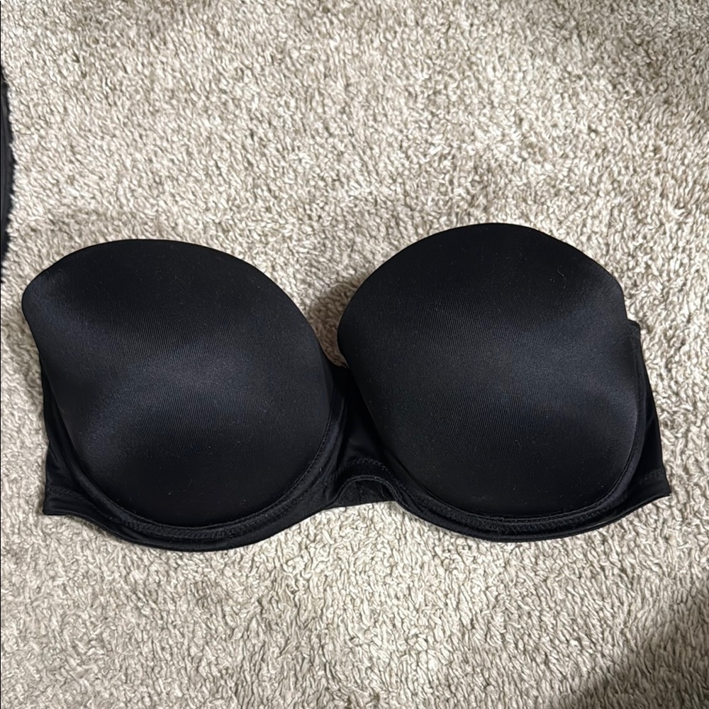 PINK Victoria's Secret Black Convertible Strapless Bra